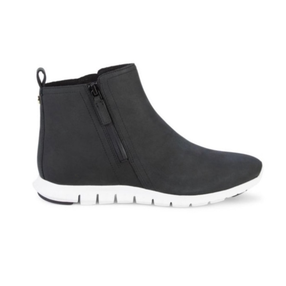 Cole Haan ZeroGrand black waterproof nubuck leather ankle sneakers.  Size 8